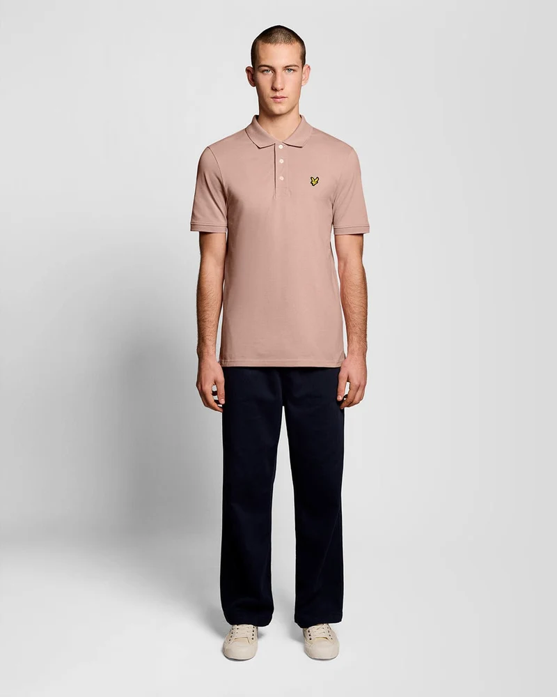 Lyle & Scott Herren-Poloshirt aus Baumwolle | Rosa Grapefruit