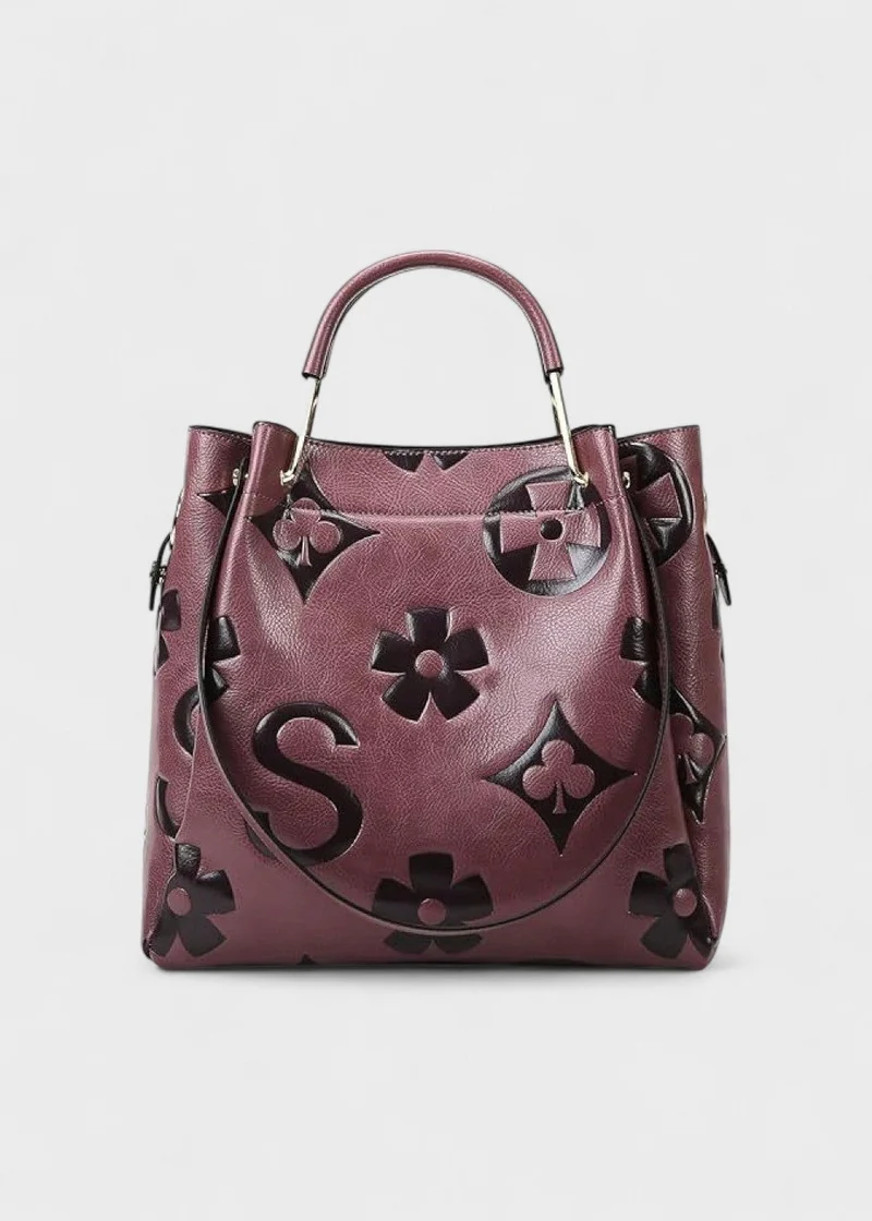 Damen Shopper Tasche mit Blumendruck - Samara