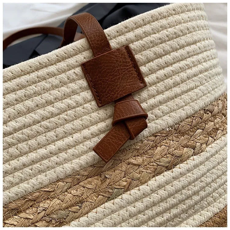 Geflochtene Shopper-Tasche für Damen im Sommer-Stil - Loretta