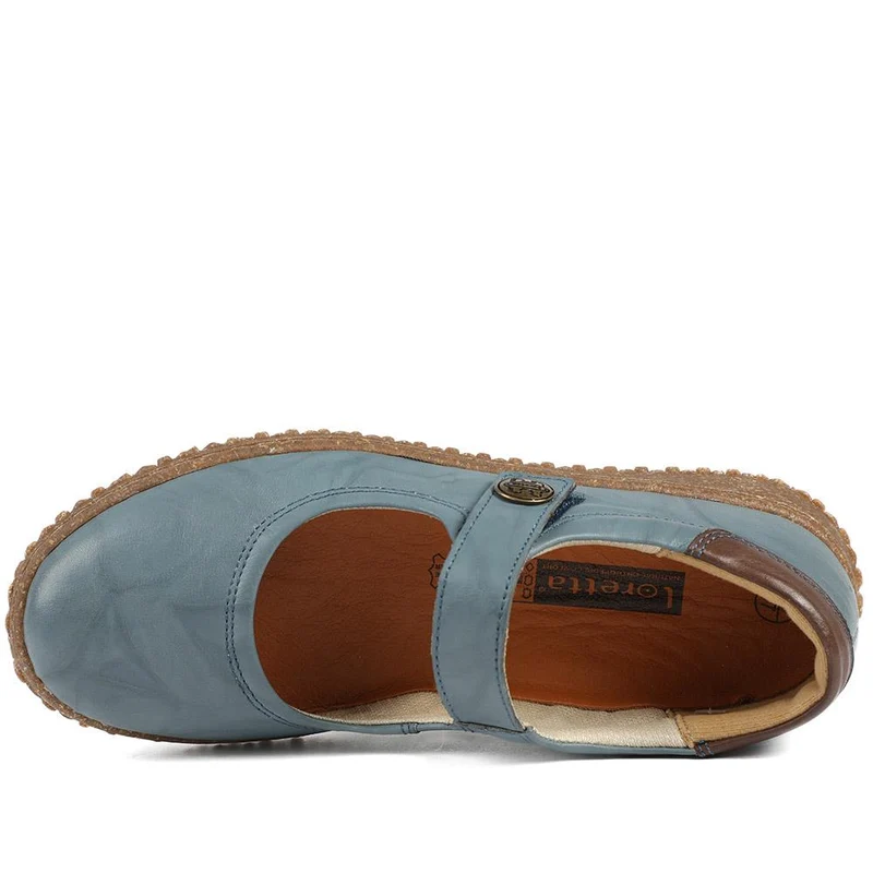 Loretta Leather Mary Janes - HAK42010 / 328 514 - Denim