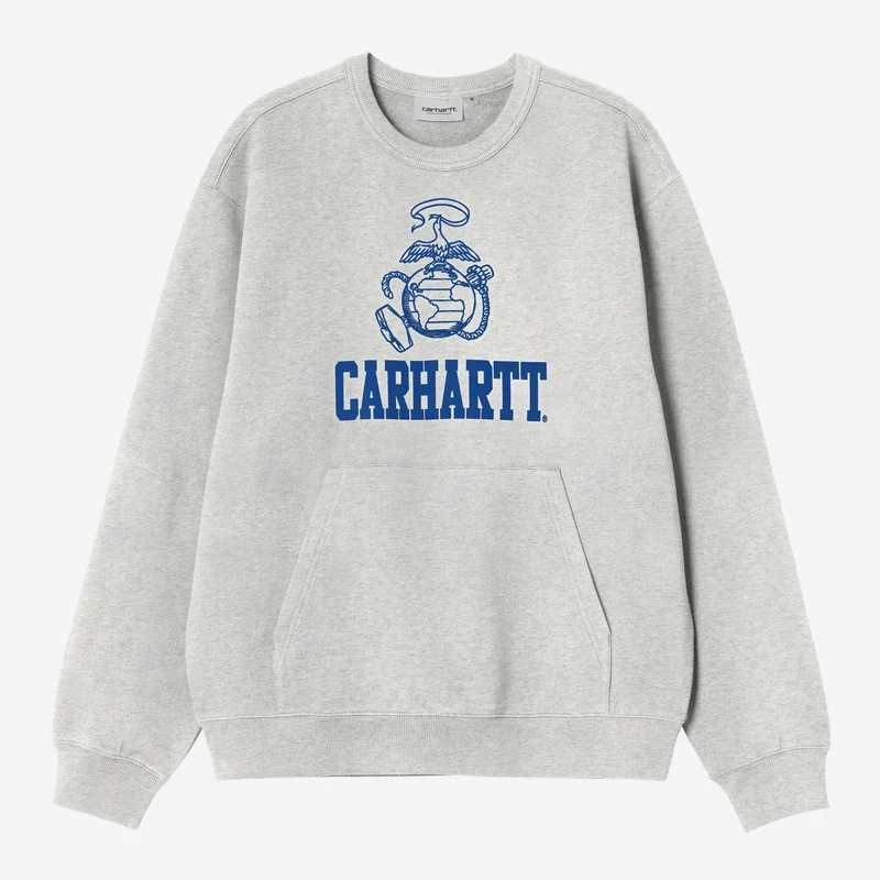 Carhartt WIP Pond Corps Herren-Sweatshirt | Aschgrau meliert