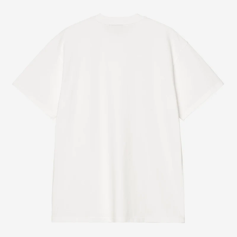 Carhartt WIP Pond Corps Herren-T-Shirt mit Brusttasche | Weiß, Heavy Stone Wash