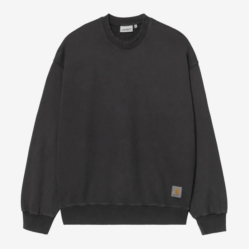 Carhartt WIP Herren Hudson Chalk Wash Sweat Top | Schwarz