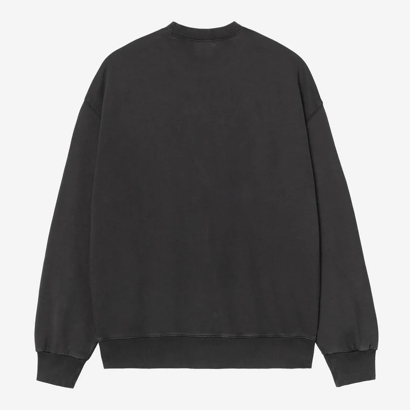 Carhartt WIP Herren Hudson Chalk Wash Sweat Top | Schwarz