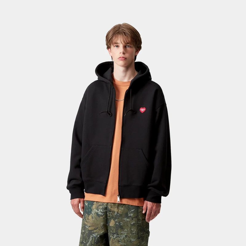 Carhartt WIP Herren Heart II Hartt Sweat Hoodie | Schwarz