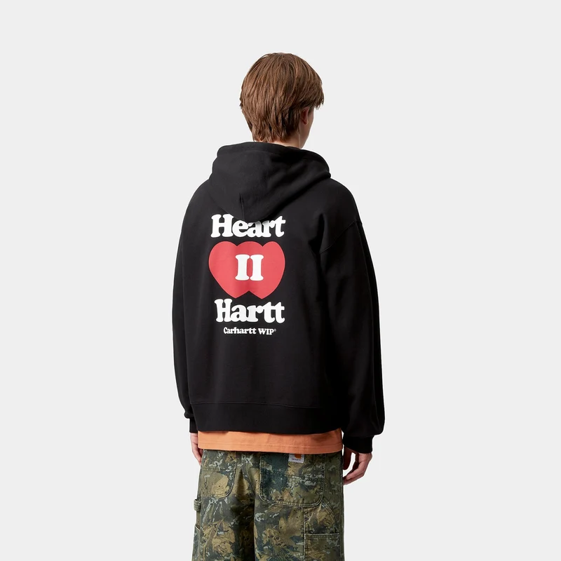 Carhartt WIP Herren Heart II Hartt Sweat Hoodie | Schwarz
