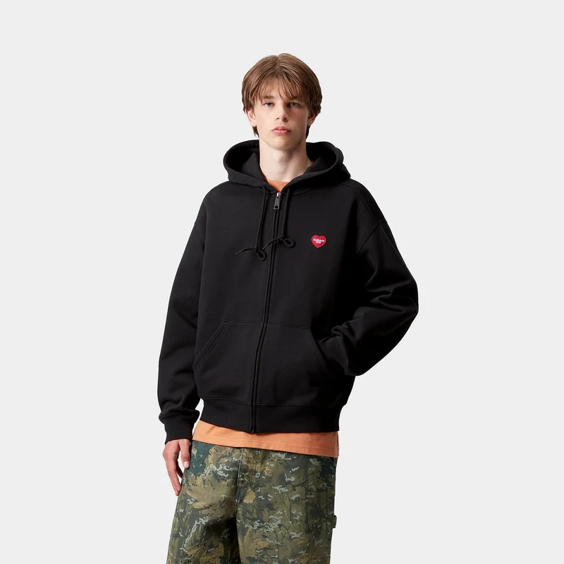 Carhartt WIP Herren Heart II Hartt Sweat Hoodie | Schwarz