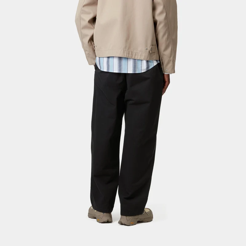 Carhartt WIP Herren Marv Lenexa Twill Hose - Black Stone Washed