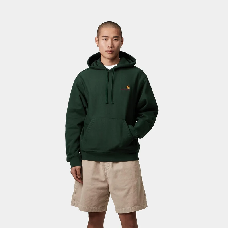 Carhartt WIP Herren American Script Kapuzenpullover - Nadelbaum