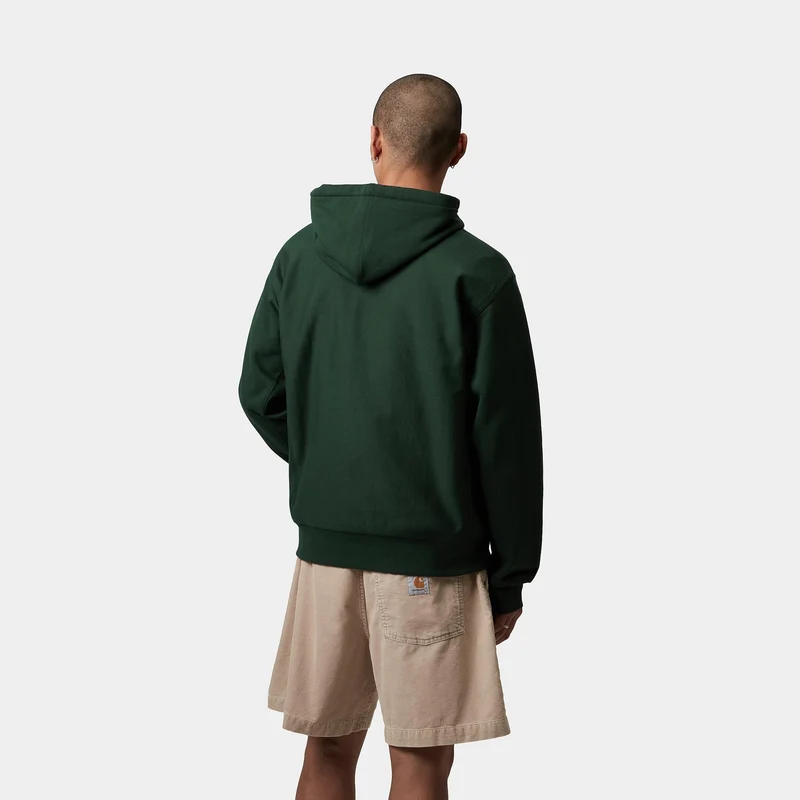 Carhartt WIP Herren American Script Kapuzenpullover - Nadelbaum