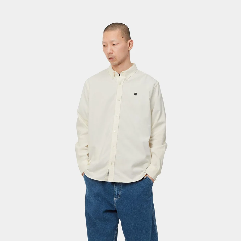 Carhartt WIP Herren Madison Feincordhemd - Wachs