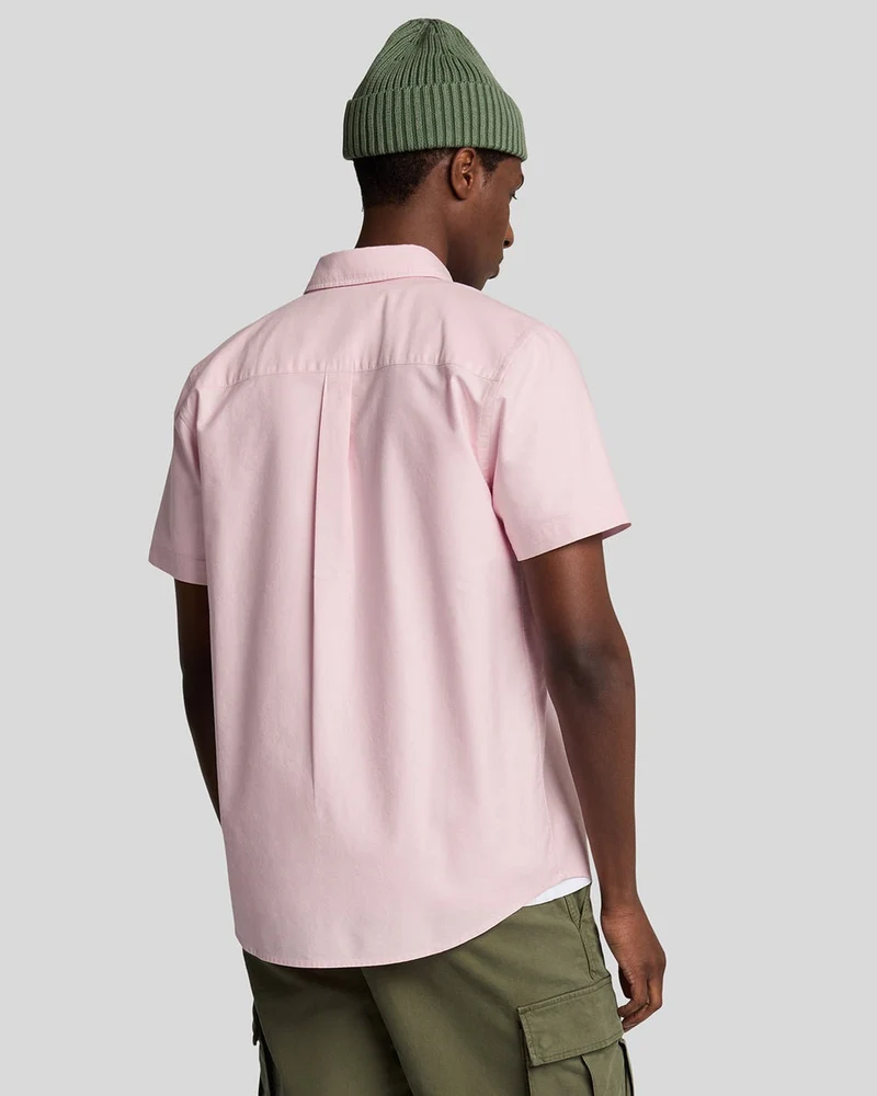 Lyle & Scott Herren-Oxfordhemd mit kurzen Ärmeln | Hellrosa