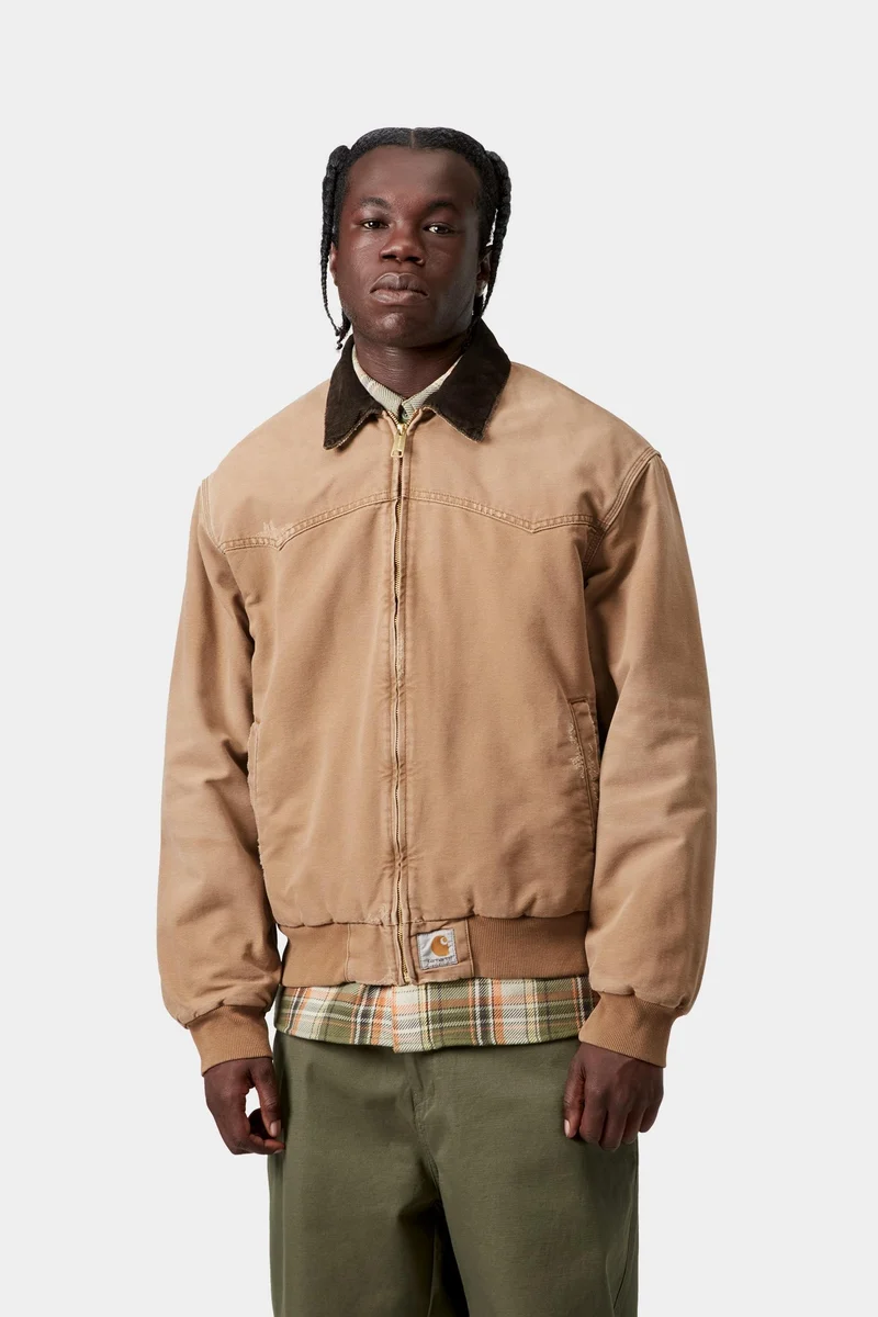 Carhartt WIP Herren OG Santa Fe Jacke | Hamilton Brown Grind Wash