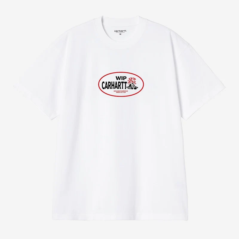 Carhartt WIP Herren-Grill-T-Shirt mit Harlekin-Motiv | Weiß