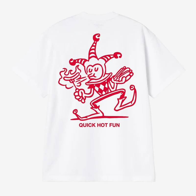 Carhartt WIP Herren-Grill-T-Shirt mit Harlekin-Motiv | Weiß