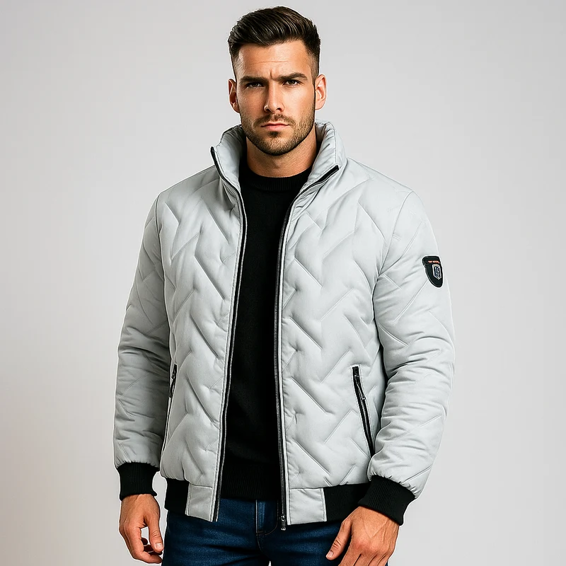 Herren Steppjacke mit Reißverschluss - Franco