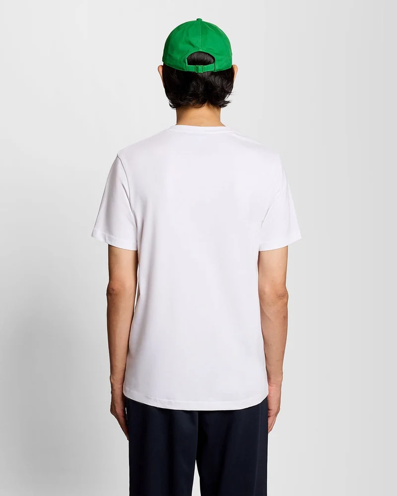Lyle & Scott Herren-T-Shirt aus Baumwolle mit V-Ausschnitt | Weiß
