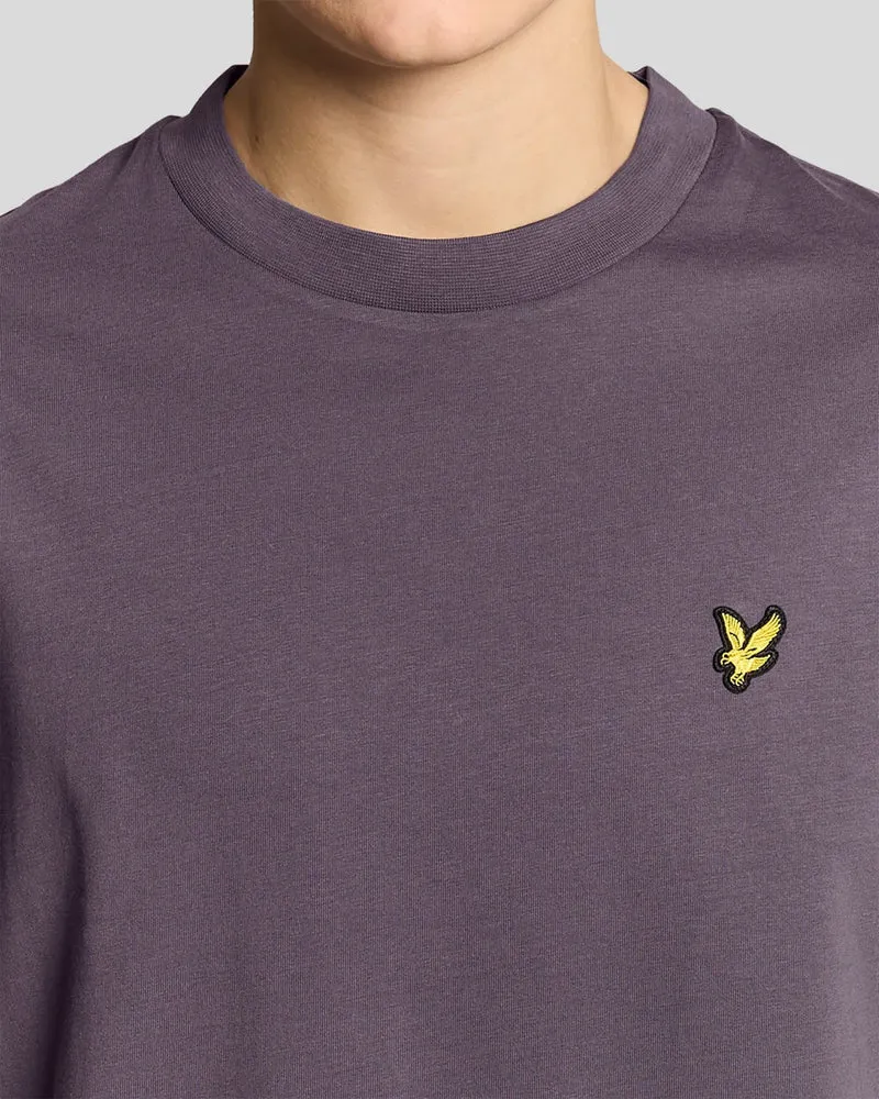 Lyle & Scott Oversized Herren-T-Shirt aus Baumwolle mit Rundhalsausschnitt | Graystone