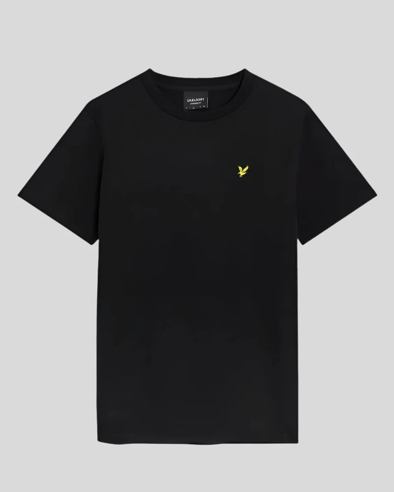 Lyle & Scott Oversize-T-Shirt aus Baumwolle für Herren mit Rundhalsausschnitt | Tiefschwarz