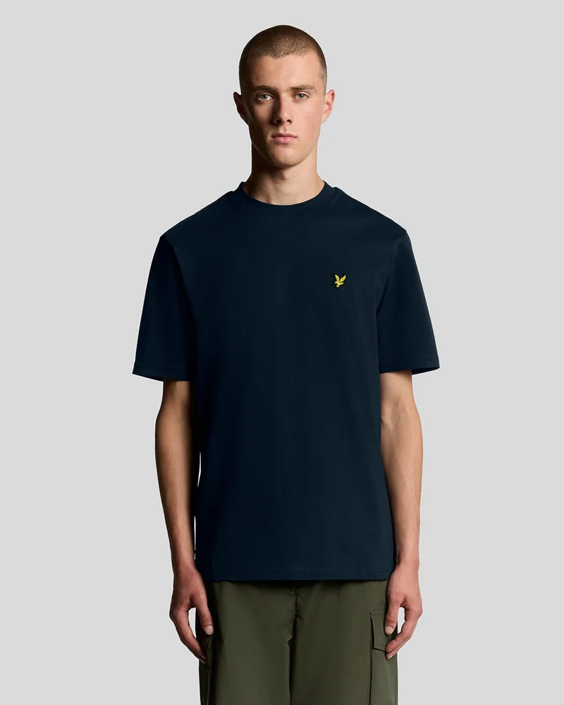 Lyle & Scott Oversize-T-Shirt für Herren aus Baumwolle mit Rundhalsausschnitt | Dunkelblau