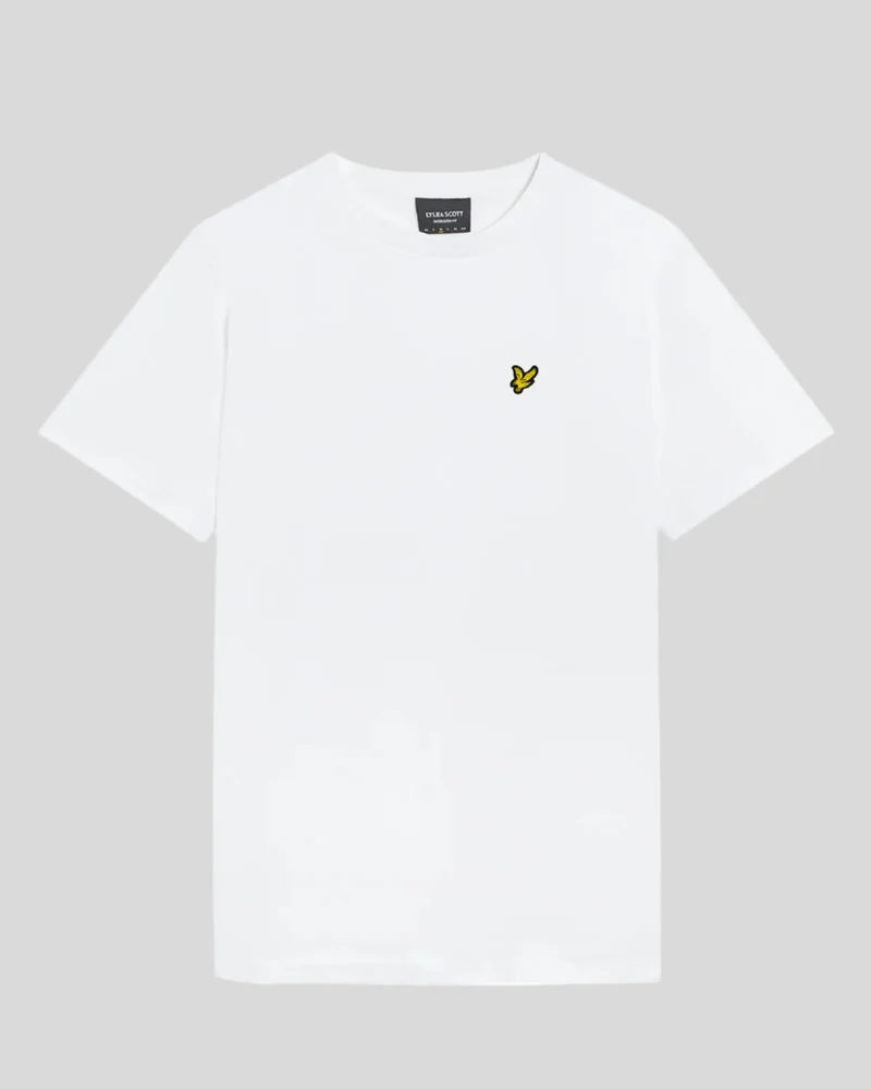 Lyle & Scott Herren Oversized Baumwoll-T-Shirt mit Rundhalsausschnitt | Weiß