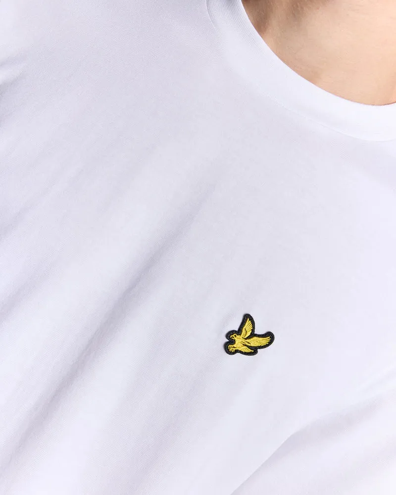 Lyle & Scott Herren Oversized Baumwoll-T-Shirt mit Rundhalsausschnitt | Weiß