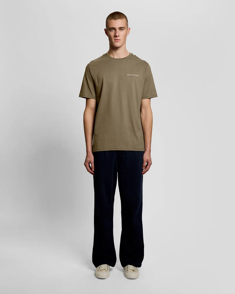Lyle & Scott Raglan-T-Shirt für Herren aus Leinenmischung | Khaki-Asch