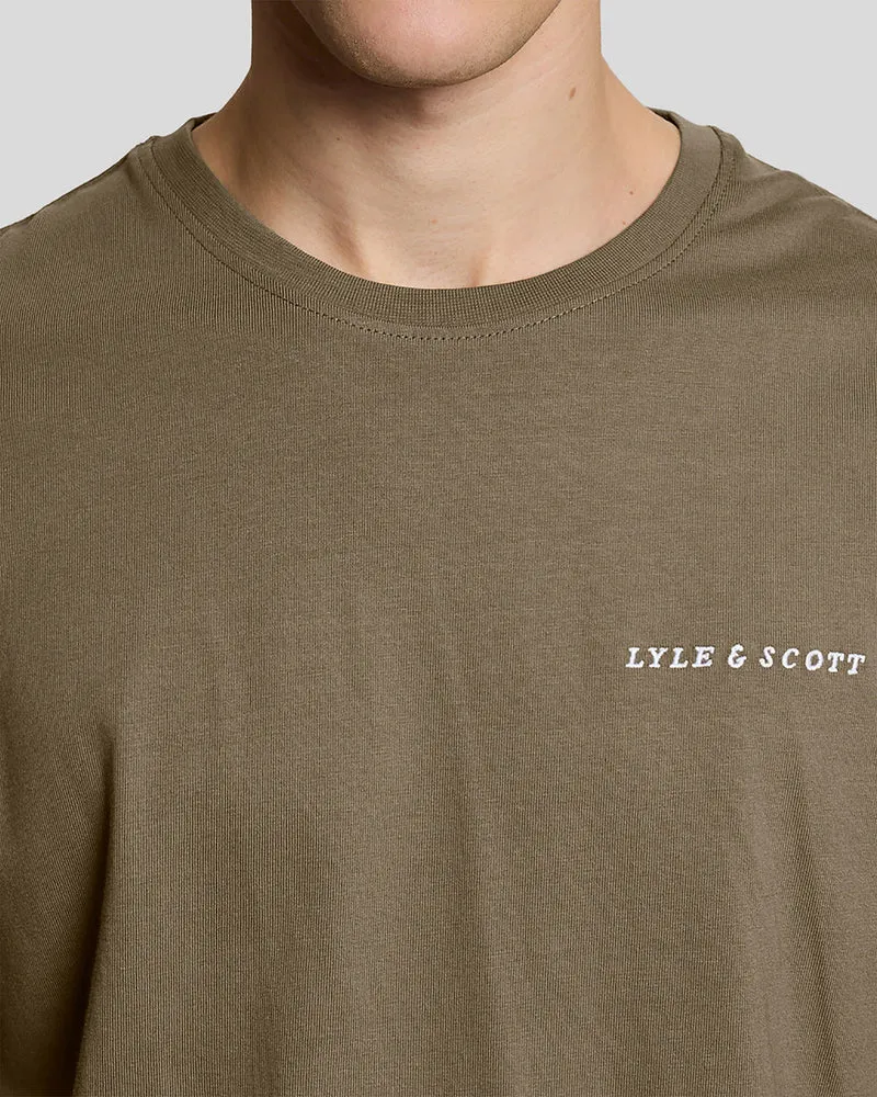 Lyle & Scott Raglan-T-Shirt für Herren aus Leinenmischung | Khaki-Asch