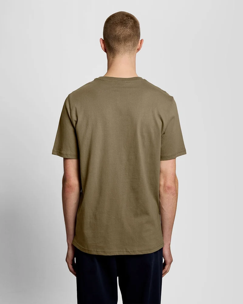 Lyle & Scott Raglan-T-Shirt für Herren aus Leinenmischung | Khaki-Asch