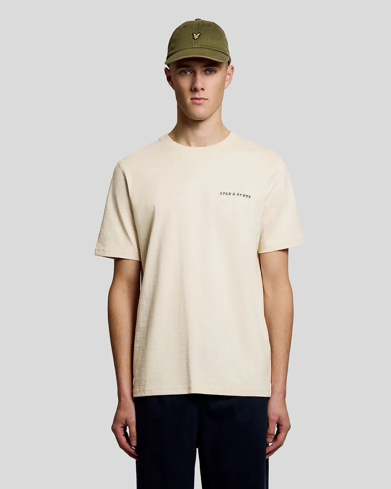 Lyle & Scott Raglan-T-Shirt für Herren aus Leinenmischung | Eiscreme