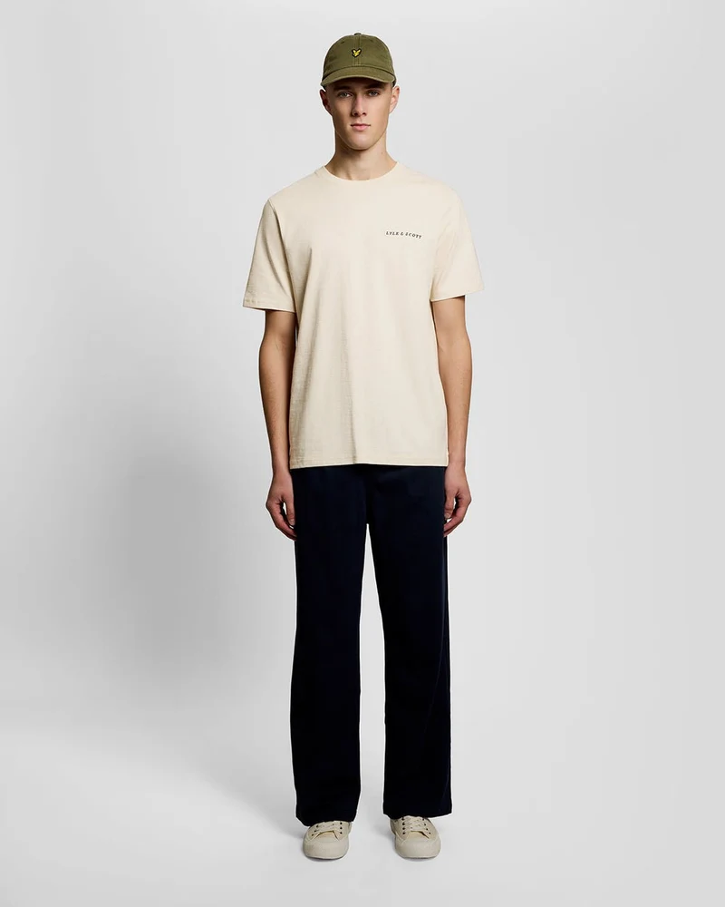Lyle & Scott Raglan-T-Shirt für Herren aus Leinenmischung | Eiscreme