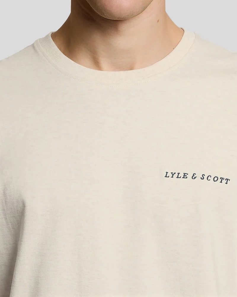 Lyle & Scott Raglan-T-Shirt für Herren aus Leinenmischung | Eiscreme