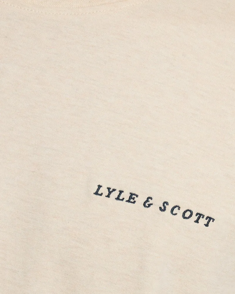 Lyle & Scott Raglan-T-Shirt für Herren aus Leinenmischung | Eiscreme