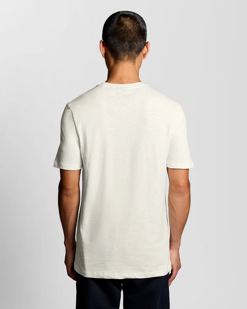 Lyle & Scott Herren-T-Shirt aus feiner Baumwolle (Slub-Baumwolle) | Eiscreme