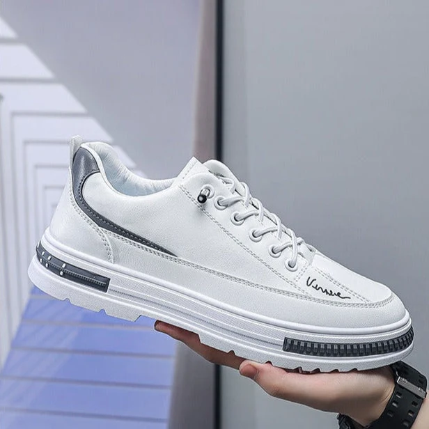 Herren Sneaker aus Kunstleder mit hoher Sohle - Bruno