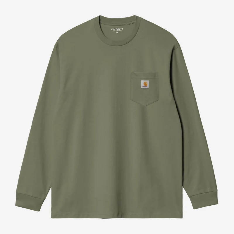 Carhartt WIP Herren-Langarmshirt mit Tasche | Blatt