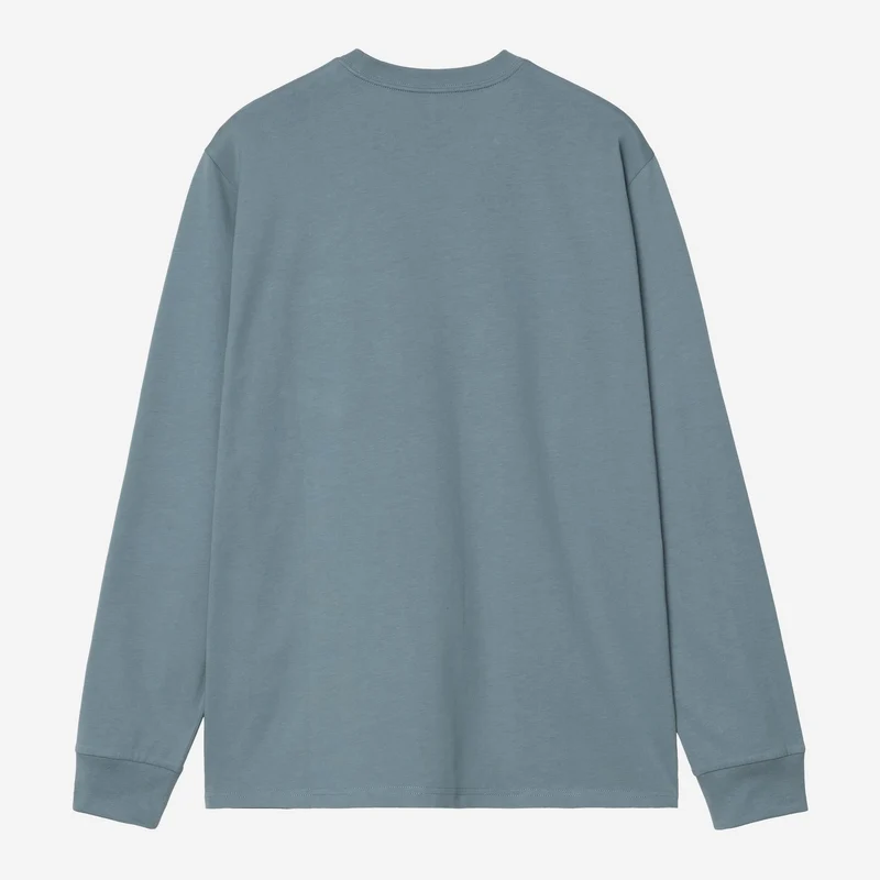 Carhartt WIP Herren-Langarmshirt mit Brusttasche | Samtblau