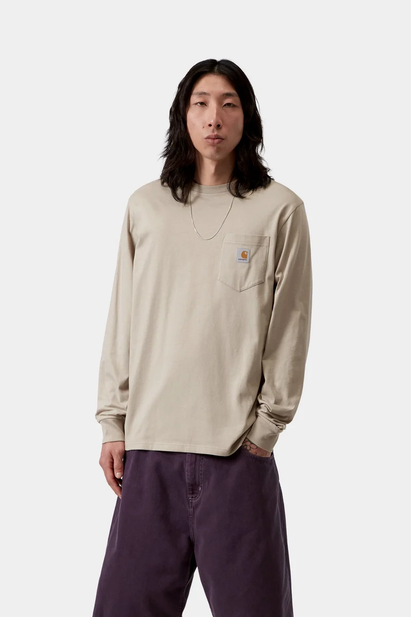 Carhartt WIP Herren-Langarmshirt mit Tasche | Puddle