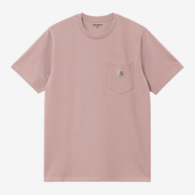 Carhartt WIP Herren-T-Shirt mit Brusttasche | Glasiges Rosa
