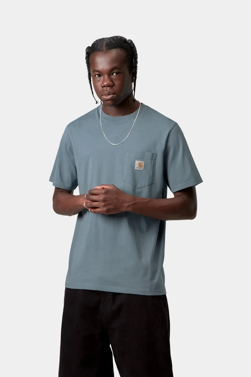 Carhartt WIP Herren-T-Shirt mit Brusttasche | Samtblau