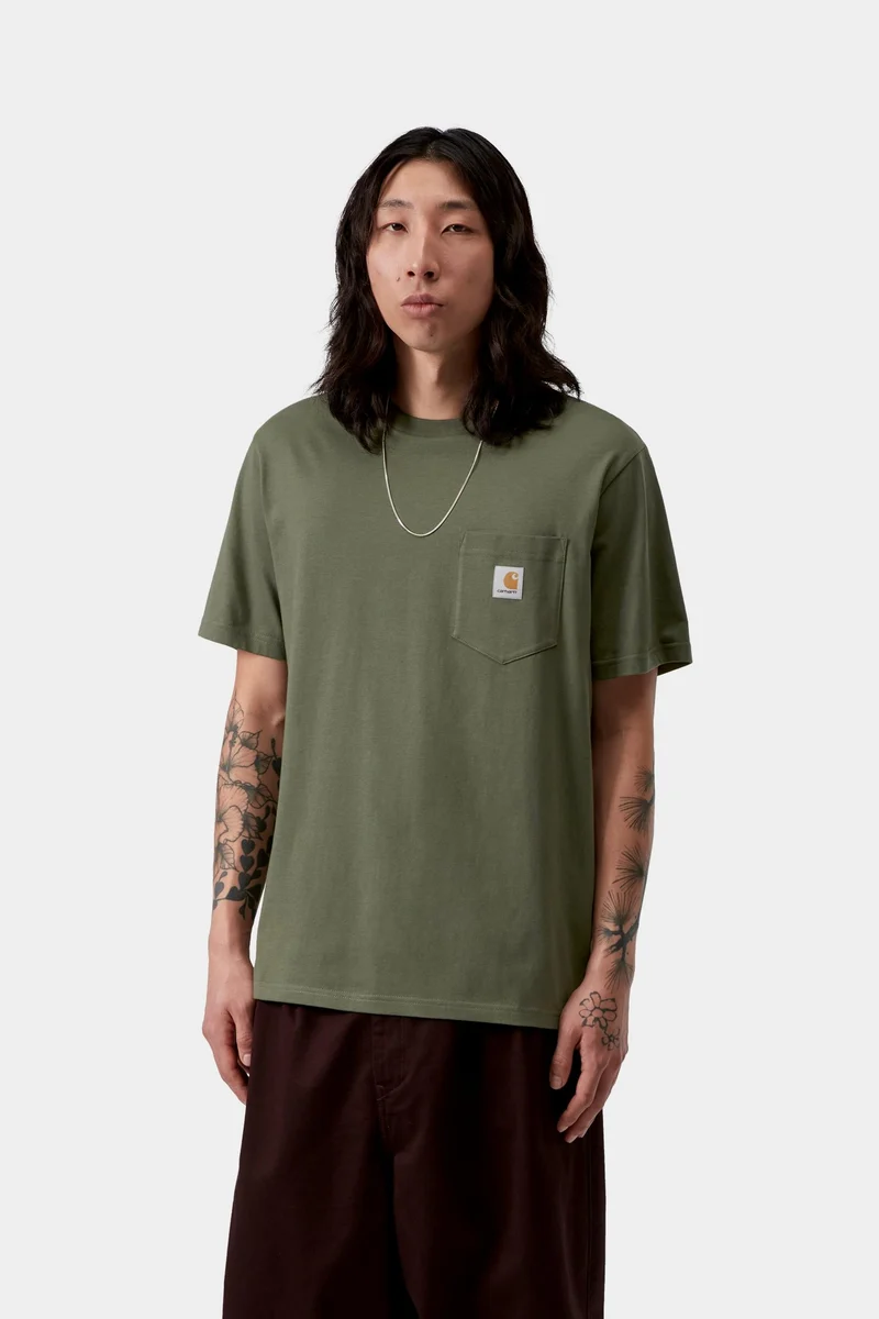 Carhartt WIP Herren-T-Shirt mit Brusttasche | Blatt