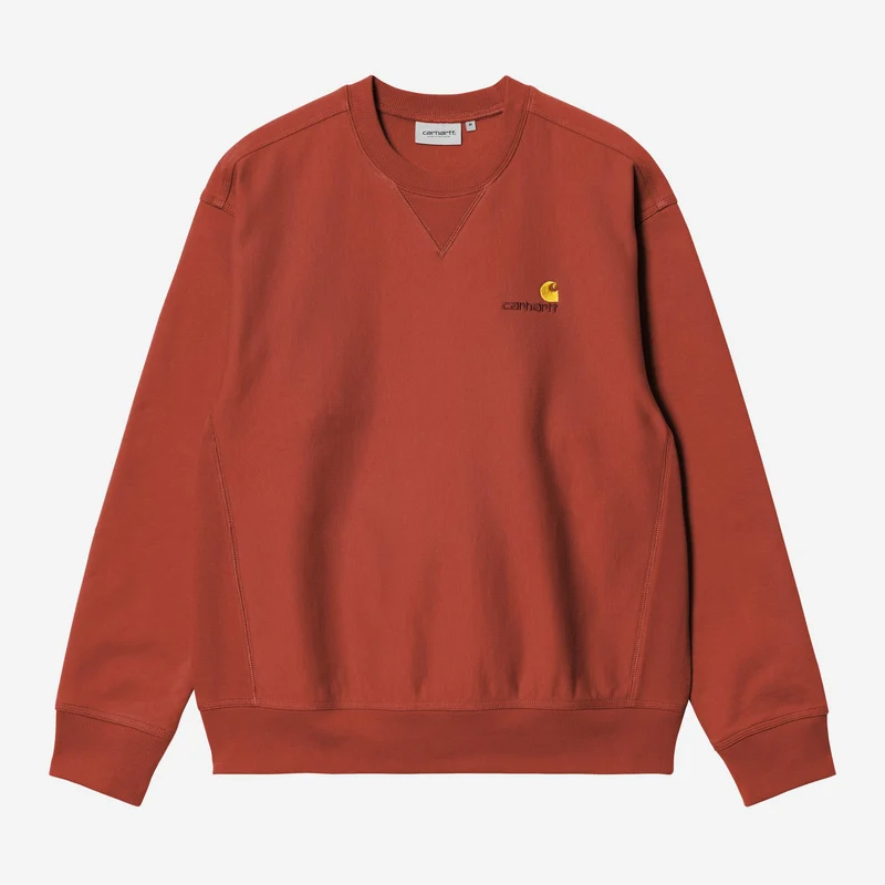 Carhartt WIP Herren American Script Sweatshirt | Oxidrot