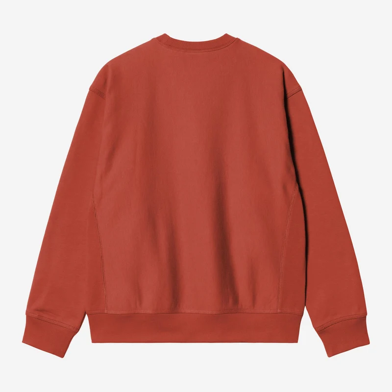 Carhartt WIP Herren American Script Sweatshirt | Oxidrot