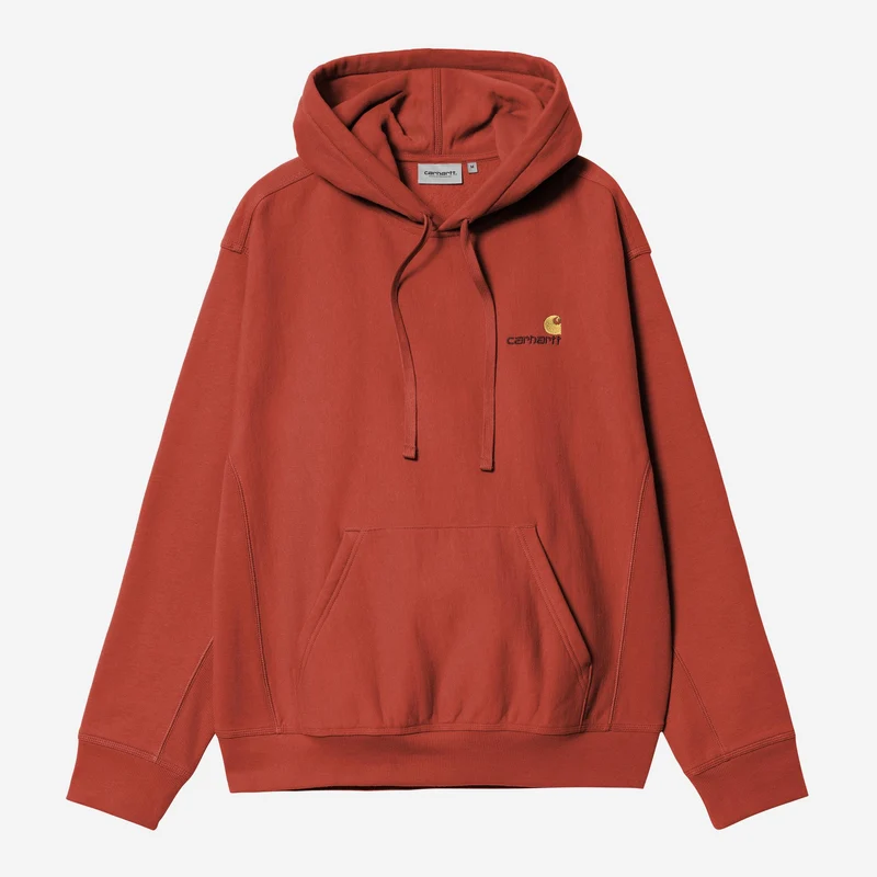 Carhartt WIP Herren American Script Hoodie | Oxidrot