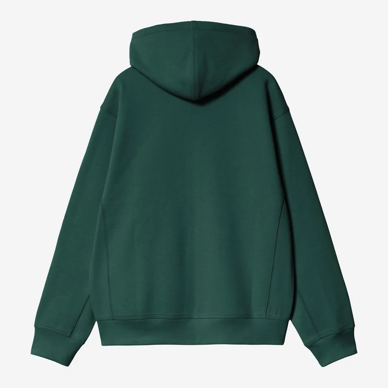 Carhartt WIP Herren American Script Kapuzenjacke mit Reißverschluss vorne | Dunkelbraun