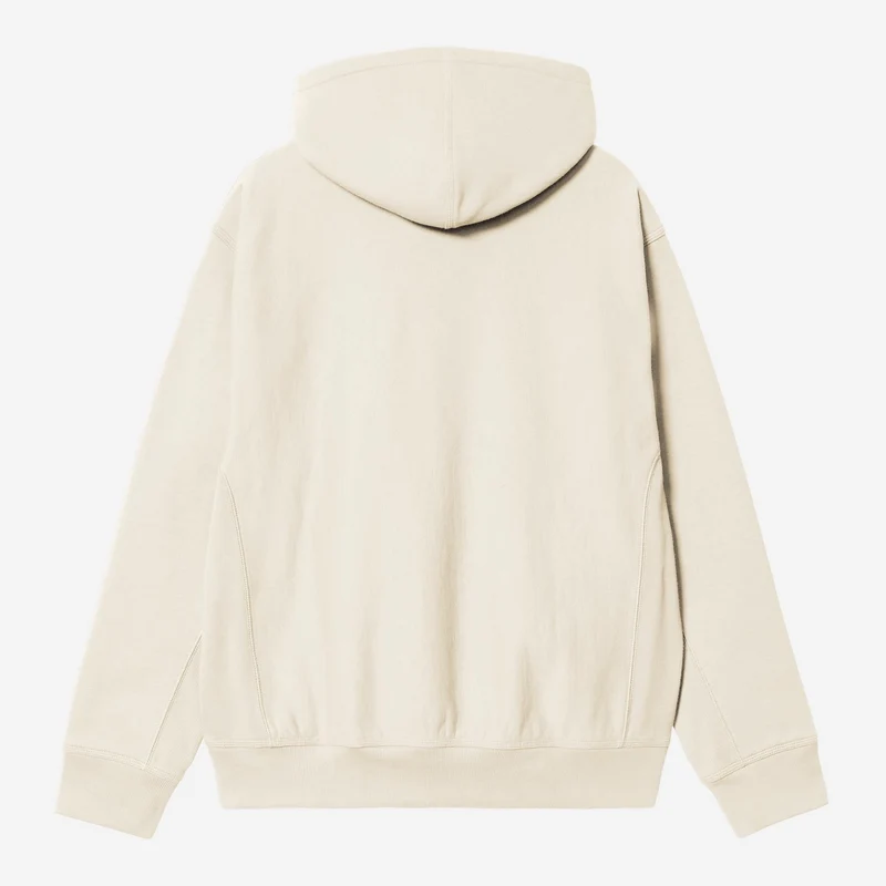 Carhartt WIP Herren American Script Kapuzenjacke mit Reißverschluss vorne | Natur