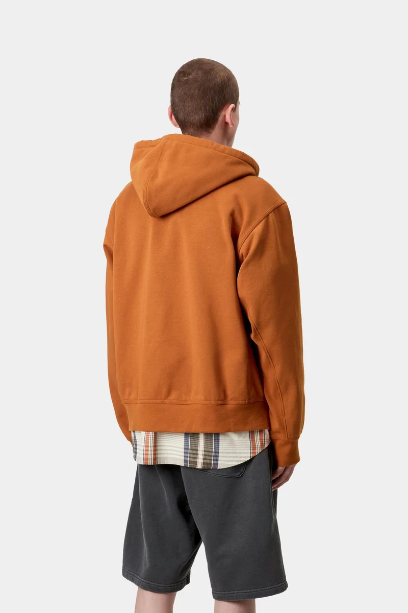 Carhartt WIP Herren American Script Kapuzenjacke mit Reißverschluss vorne | Sienna