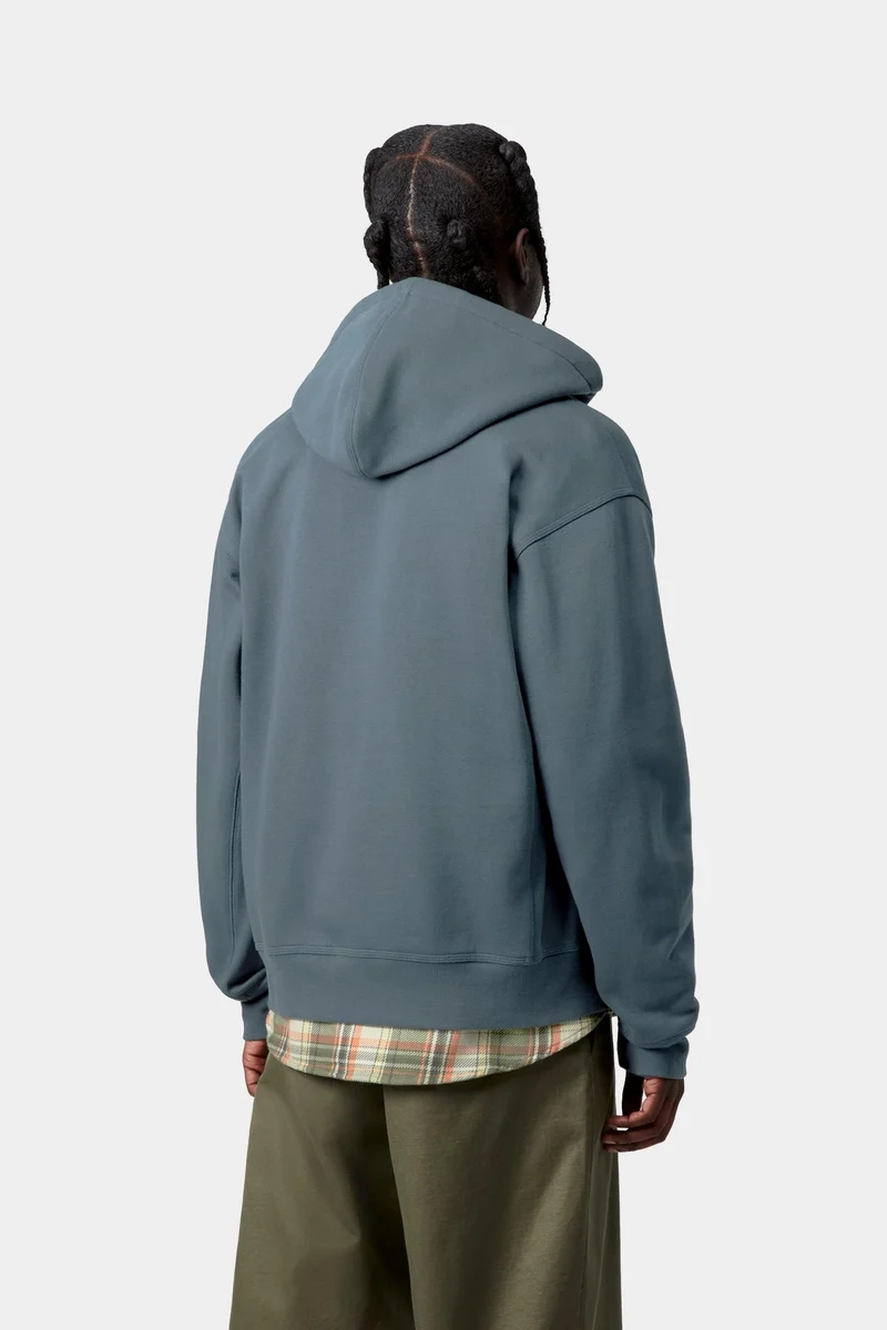Carhartt WIP Herren American Script Kapuzenjacke mit Reißverschluss | Büroblau