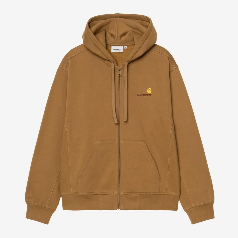 Carhartt WIP Herren American Script Kapuzenjacke mit Reißverschluss | Hamilton Brown