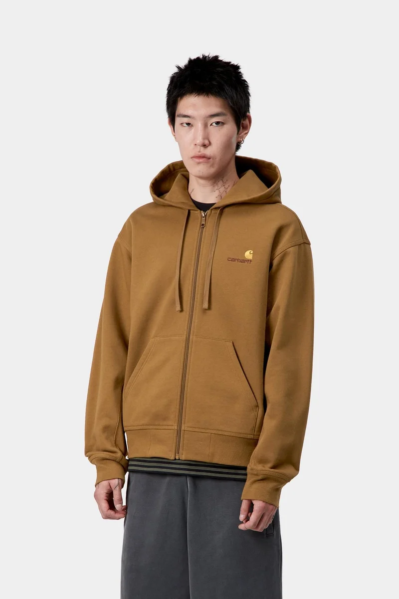 Carhartt WIP Herren American Script Kapuzenjacke mit Reißverschluss | Hamilton Brown